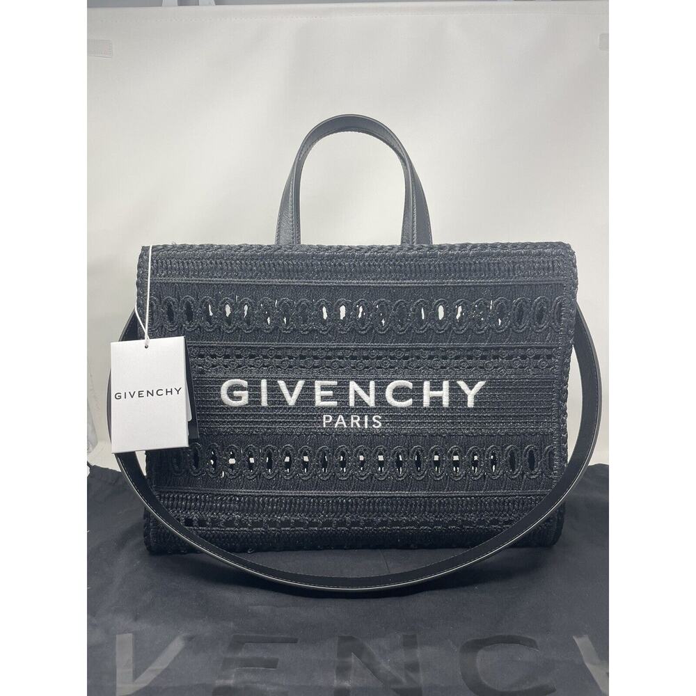 Medium G-Tote shopping bag in laced raffia